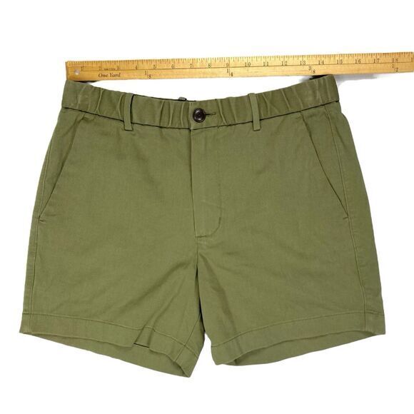 Everlane Uniform Utility Shorts Sz S Olive Green Elastic Waist Stretchy Summer - Picture 6 of 14